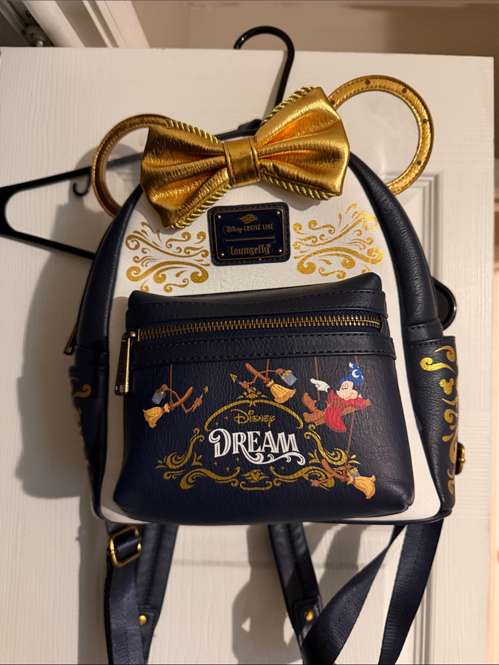 Loungefly Disney Sorcerer Dream Mini Backpack - Navy, White & Gold